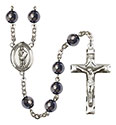 St. Florian 8mm Hematite Rosary R6003S-8034