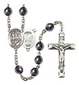 St. George/Nat&#39;l Guard 8mm Hematite Rosary R6003S-8040S5