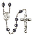 St. Matthew the Apostle 8mm Hematite Rosary R6003S-8074