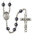 St. Peregrine Laziosi 8mm Hematite Rosary R6003S-8088