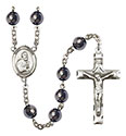 St. Peter the Apostle 8mm Hematite Rosary R6003S-8090