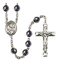 St. Rose of Lima 8mm Hematite Rosary R6003S-8095