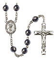 St. Marcellin Champagnat 8mm Hematite Rosary R6003S-8131