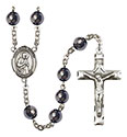 St. Isaac Jogues 8mm Hematite Rosary R6003S-8212