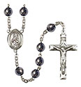 St. Matilda 8mm Hematite Rosary R6003S-8239