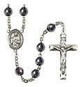 St. Placidus 8mm Hematite Rosary R6003S-8240