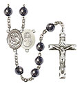 O/L of Mount Carmel 8mm Hematite Rosary R6003S-8243