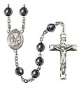 St. Zita 8mm Hematite Rosary R6003S-8244