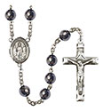 O/L of Knock 8mm Hematite Rosary R6003S-8246