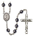 Corazon Inmaculado de Maria 8mm Hematite Rosary R6003S-8337SP