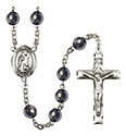 St. Drogo 8mm Hematite Rosary R6003S-8386