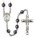 St. Peter Chanel 8mm Hematite Rosary R6003S-8397