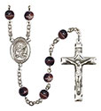 St. Apollonia 7mm Brown Rosary R6004S-8005
