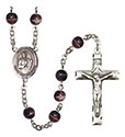 San Judas 7mm Brown Rosary R6004S-8060SP