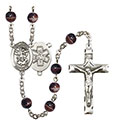St. Michael/EMT 7mm Brown Rosary R6004S-8076S10