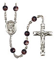 St. Raymond Nonnatus 7mm Brown Rosary R6004S-8091