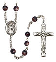 St. Casimir of Poland 7mm Brown Rosary R6004S-8113