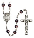 St. Valentine of Rome 7mm Brown Rosary R6004S-8121