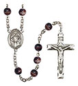 St. Ursula 7mm Brown Rosary R6004S-8127