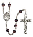 Sts. Cosmas &amp; Damian 7mm Brown Rosary R6004S-8132