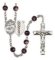 Sts. Cosmas &amp; Damian/Doctors 7mm Brown Rosary R6004S-8132S8