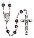 St. Vincent de Paul 7mm Brown Rosary R6004S-8134