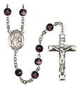 St. Isaiah 7mm Brown Rosary R6004S-8258