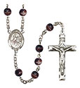 St. Lidwina of Schiedam 7mm Brown Rosary R6004S-8297