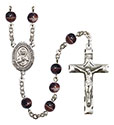 Corazon Inmaculado de Maria 7mm Brown Rosary R6004S-8337SP