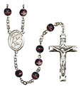 St. Dunstan 7mm Brown Rosary R6004S-8355