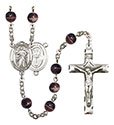 Divine Mercy 7mm Brown Rosary R6004S-8366