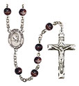 St. Peter Claver 7mm Brown Rosary R6004S-8442