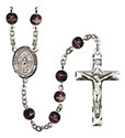 St. Medard of Noyon 7mm Brown Rosary R6004S-8444