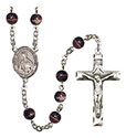 St. Edmund of East Anglia 7mm Brown Rosary R6004S-8445