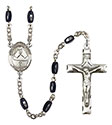 St. Katharine Drexel 8x5mm Black Onyx Rosary R6005S-8015