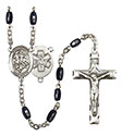St. George/EMT 8x5mm Black Onyx Rosary R6005S-8040S10