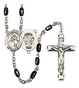 St. Joan of Arc/Nat&#39;l Guard 8x5mm Black Onyx Rosary R6005S-8053S5