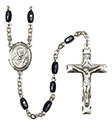 St. Robert Bellarmine 8x5mm Black Onyx Rosary R6005S-8096