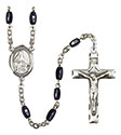 St. Veronica 8x5mm Black Onyx Rosary R6005S-8110