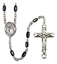 San Juan de Dios 8x5mm Black Onyx Rosary R6005S-8112SP