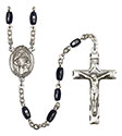 St. Ursula 8x5mm Black Onyx Rosary R6005S-8127