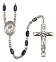 St. John Neumann 8x5mm Black Onyx Rosary R6005S-8204