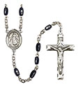 Blessed Karolina Kozkowna 8x5mm Black Onyx Rosary R6005S-8283