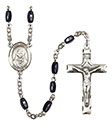 St. Rafka 8x5mm Black Onyx Rosary R6005S-8338