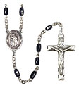 Divina Misericordia 8x5mm Black Onyx Rosary R6005S-8366SP