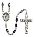 St. Philip Neri 8x5mm Black Onyx Rosary R6005S-8369