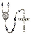 St. Drogo 8x5mm Black Onyx Rosary R6005S-8386