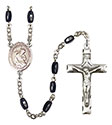 Blessed Herman the Cripple 8x5mm Black Onyx Rosary R6005S-8403