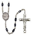 St. Kateri Tekakwitha 8x5mm Black Onyx Rosary R6005S-8438