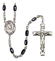 St. Peter Claver 8x5mm Black Onyx Rosary R6005S-8442